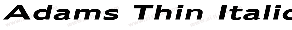 Adams Thin Italic字体转换